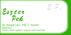 eszter pek business card